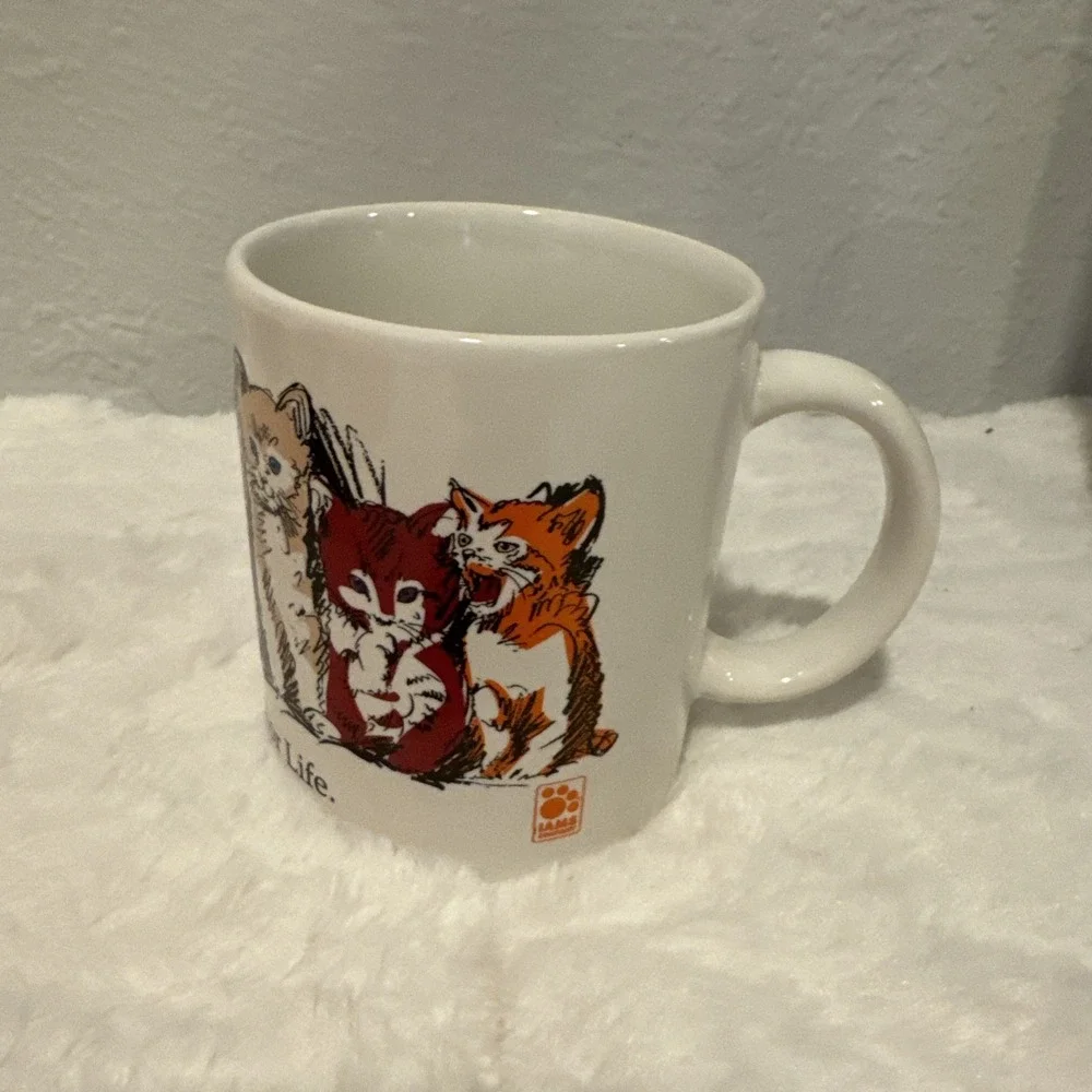 Vintage Iams Cat Foods Coffee Mug Kittens Good For Life Promotional Cup with Box